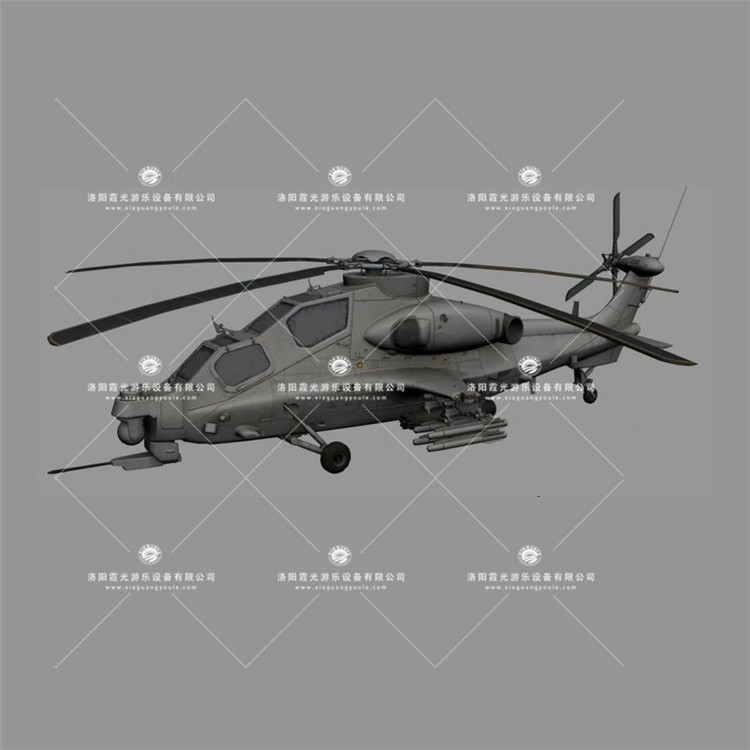 潍坊武装直升机3D模型